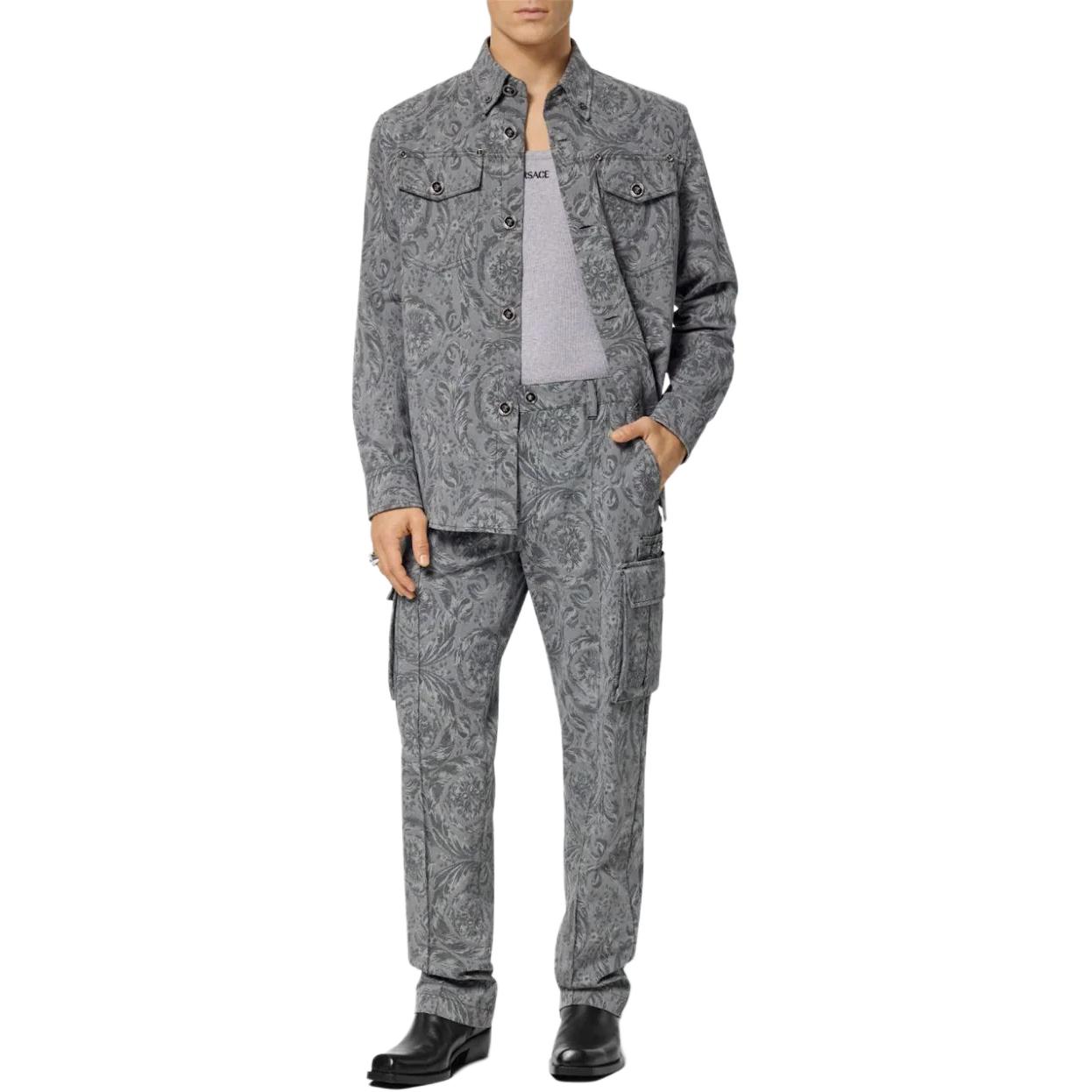 Lookbook VERSACE SS24 Baroque Print Straight-Leg Cargo Pants Men’s Grey 1016245-1A11379-2BO70