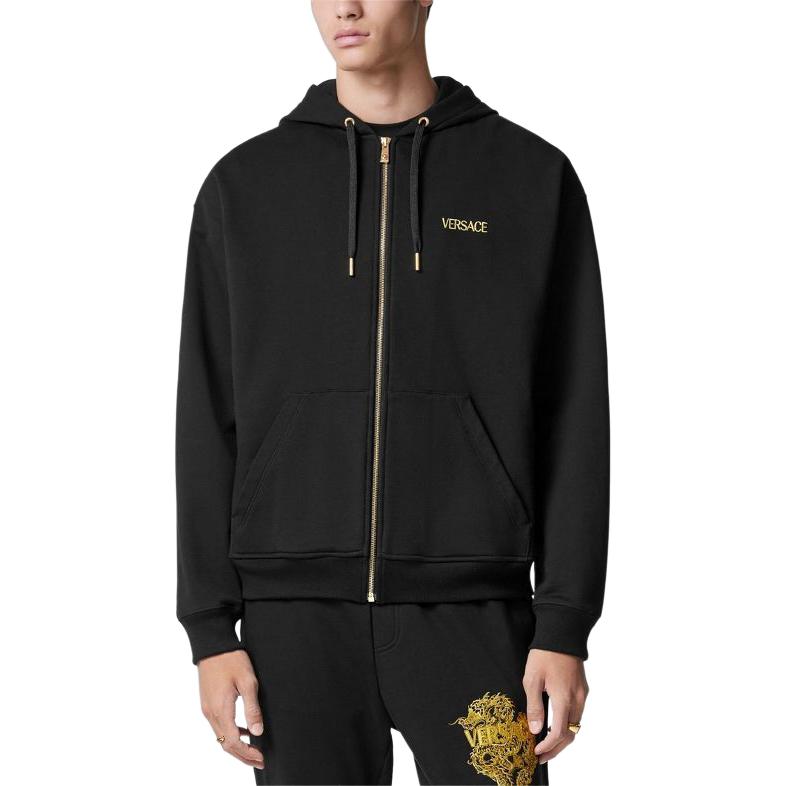 VERSACE SS24 Dragon Logo Hoodie Black  Pullover. 1014550-1A10374-2B150 圖 5