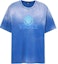 Buy ヴェルサーチ SS24 グラデーションロゴプリント クルーネックTシャツ ネイビーブルー 1013302-1A09864-1UI10