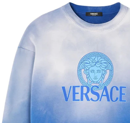 Versace SS24 漸層標誌印花藍色長袖圓領衛衣 1013969-1A09921-1UI10 Details for Versace SS24 漸層標誌印花藍色長袖圓領衛衣 1013969-1A09921-1UI10