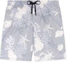 VERSACE SS24 La Vacanza Starfish Seashell Print Blue Beach Shorts Men’s Loose Fit 1016218-1A11347-5E360 VERSACE SS24 La Vacanza Starfish Seashell Print Blue Beach Shorts Men’s Loose Fit 1016218-1A11347-5E360