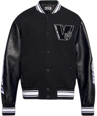 Versace SS24 刺繡Logo羅紋飛行外套 黑色 76GAS424-CND03-899 Buy Versace SS24 刺繡Logo羅紋飛行外套 黑色 76GAS424-CND03-899