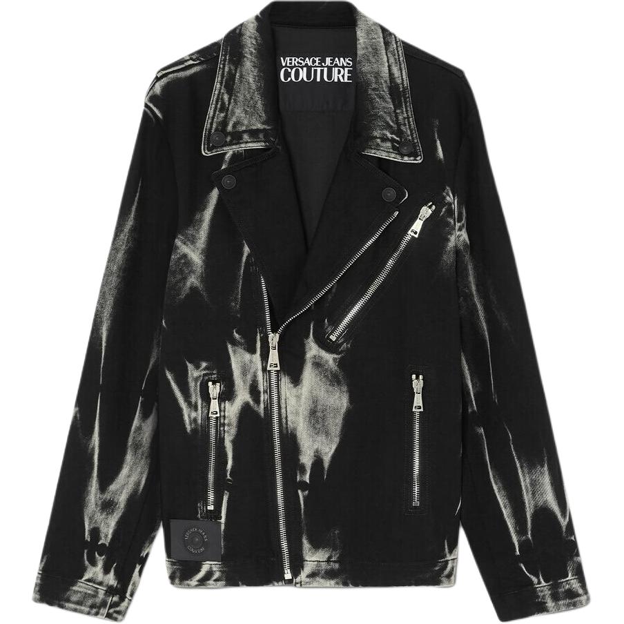 Versace SS24 Logo Pattern Printed Zip-Up Jacket Black Men’s Long Sleeve E77GAS46B-EDW081F02-E909