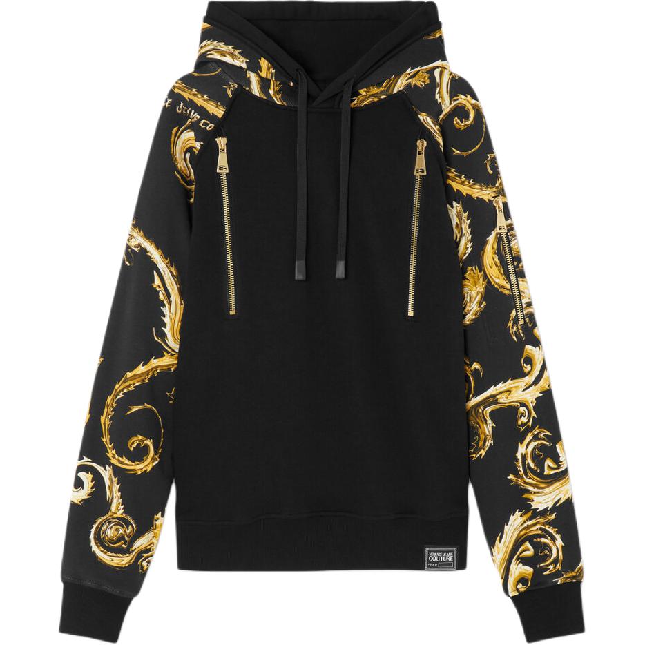 Versace SS24 Logo Print Hoodie Black E77GAI308-EFS161-EG89