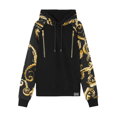 Versace SS24 Logo Print Hoodie Black E77GAI308-EFS161-EG89