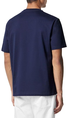 VERSACE SS24 Logo Print Navy Blue Casual Crewneck T-Shirt for Men. 1013302-1A09867-1UI20 Shop VERSACE SS24 Logo Print Navy Blue Casual Crewneck T-Shirt for Men. 1013302-1A09867-1UI20