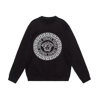VERSACE SS24 Medusa Print Crewneck Long Sleeve Sweatshirt Men’s Black 1011852-1A12064-2B020