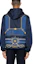 Shop VERSACE SS24 Jaket Hooded Zip-Up Lelaki Navy Blue Letter Wheel Print Loose. 1013939-1A09842-5U170