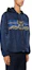 Purchase VERSACE SS24 Jaket Hooded Zip-Up Lelaki Navy Blue Letter Wheel Print Loose. 1013939-1A09842-5U170