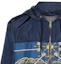 Details for VERSACE SS24 Jaket Hooded Zip-Up Lelaki Navy Blue Letter Wheel Print Loose. 1013939-1A09842-5U170