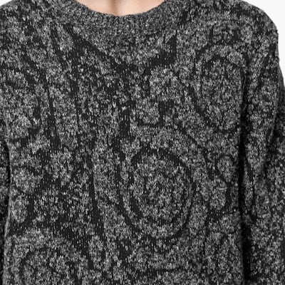 ヴェルサーチ SS24 パターン ジャカード クルーネック ニット セーター ブラック 1016053-1A11189-1B000 Details for ヴェルサーチ SS24 パターン ジャカード クルーネック ニット セーター ブラック 1016053-1A11189-1B000