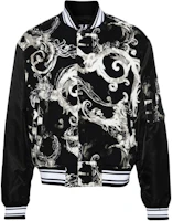 Versace SS24 Printed Single-Breasted Pilot Jacket Black 76GAS46M-ES084-L54 Versace SS24 Printed Single-Breasted Pilot Jacket Black 76GAS46M-ES084-L54