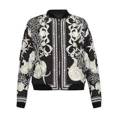 Versace SS24 Reversible Graphic Print Bomber Jacket Black Men’s 1015714-1A11029-5BC70