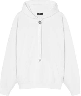 Versace SS24 Hoodie Pullover Solid Color Putih dengan Tali Serut. 1008661-1A06213-1W000 Order Versace SS24 Hoodie Pullover Solid Color Putih dengan Tali Serut. 1008661-1A06213-1W000