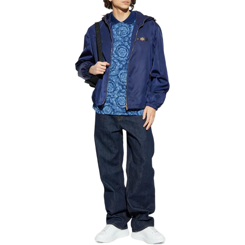 Lookbook VERSACE SS25  Blue Zip-Up Hooded Bomber Jacket 1020685-1A02928-1UF50