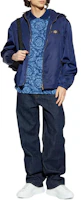 Lookbook VERSACE SS25 藍色拉鏈連帽飛行外套夹克 1020685-1A02928-1UF50