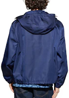 Purchase VERSACE SS25 藍色拉鏈連帽飛行外套夹克 1020685-1A02928-1UF50