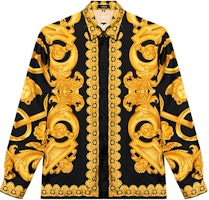 VERSACE SS25 Baroque Silk Long Sleeve Shirt for Men 1008274-1A10489-5B000 VERSACE SS25 Baroque Silk Long Sleeve Shirt for Men 1008274-1A10489-5B000