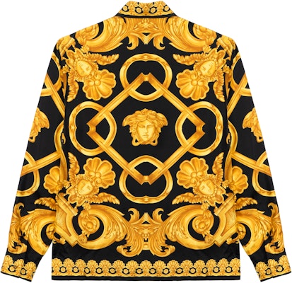 VERSACE SS25 Kemeja Sutera Lengan Panjang Baroque Lelaki 1008274-1A10489-5B000 Lookbook VERSACE SS25 Kemeja Sutera Lengan Panjang Baroque Lelaki 1008274-1A10489-5B000