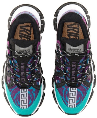 Versace Trigreca 'Cetak Barocco - Teal Plum' DSU8094-1A04983-6V450 Shop Versace Trigreca 'Cetak Barocco - Teal Plum' DSU8094-1A04983-6V450