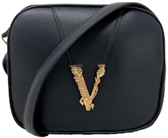 Versace Virtus Camera Crossbody Bag Black Versace Virtus Camera Crossbody Bag Black
