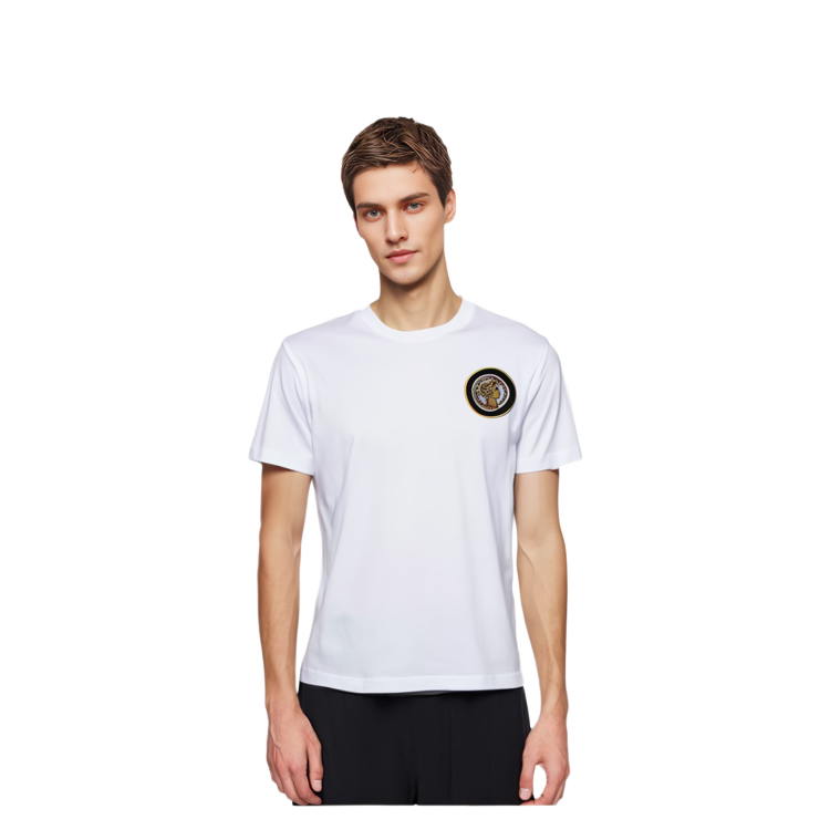 Purchase ヴェルサーチ ホワイト コットン クルーネック Tシャツ キャラクターロゴ入り A79437-A201952-A001