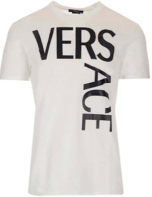 VERSACE White Cotton Logo Print Short Sleeve T-Shirt 1001288-1A00922-1W000 Order VERSACE White Cotton Logo Print Short Sleeve T-Shirt 1001288-1A00922-1W000