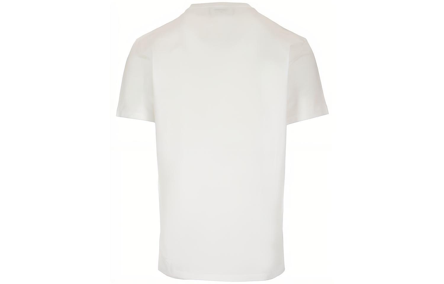 Lookbook VERSACE White Cotton Logo Print Short Sleeve T-Shirt 1001288-1A00922-1W000