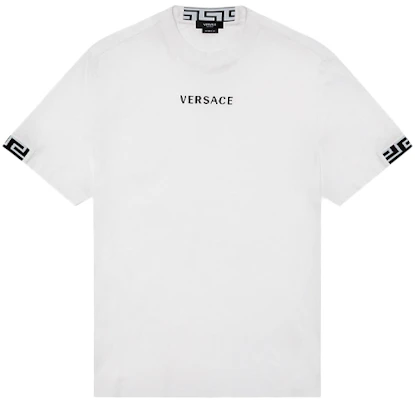 베르사체 화이트 로고 자수 크루넥 반팔 티셔츠 A88650-A235263-A1001 Buy 베르사체 화이트 로고 자수 크루넥 반팔 티셔츠 A88650-A235263-A1001