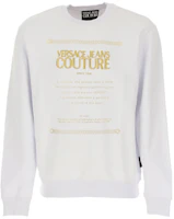 Versace White Crewneck Sweatshirt with Embroidered Lettering B7GUA7FN-36604-003 Versace White Crewneck Sweatshirt with Embroidered Lettering B7GUA7FN-36604-003