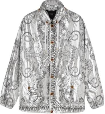 Chaqueta Versace Blanca con Estampado Completo y Cuello Abotonado 1006018-1A04457 Buy Chaqueta Versace Blanca con Estampado Completo y Cuello Abotonado 1006018-1A04457