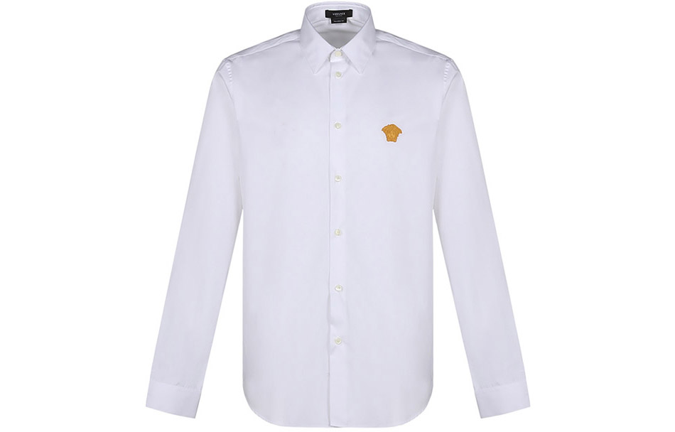 Order VERSACE 白色刺繡標誌長袖襯衫 A89273-A232105-A1001