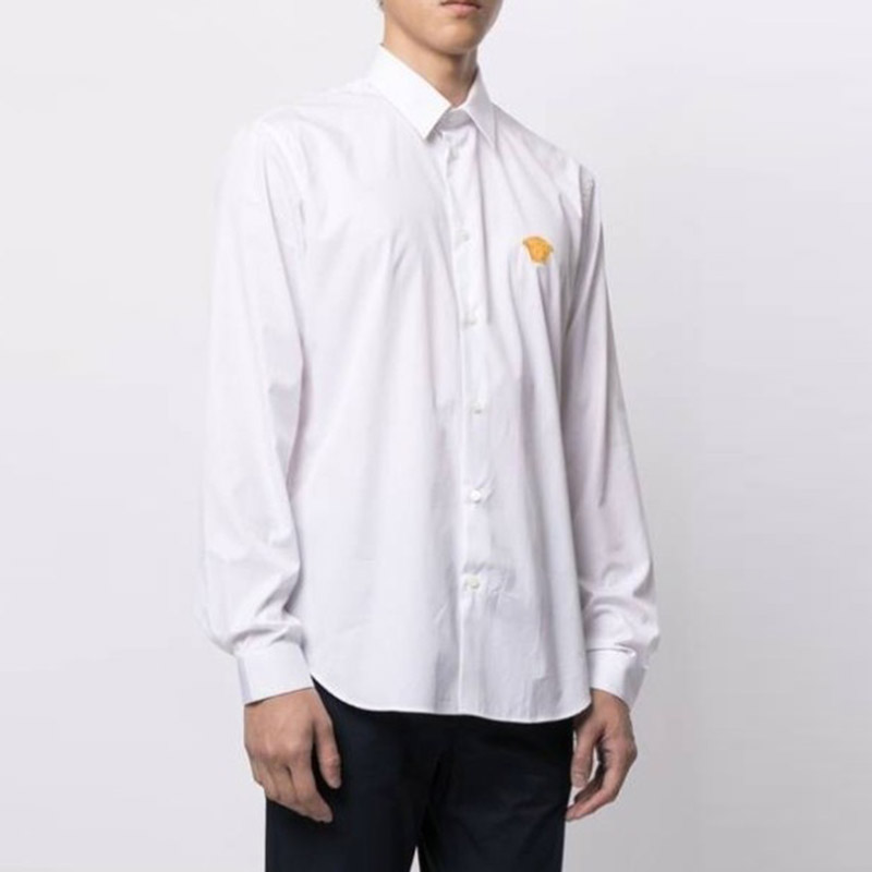 Purchase VERSACE 白色刺繡標誌長袖襯衫 A89273-A232105-A1001