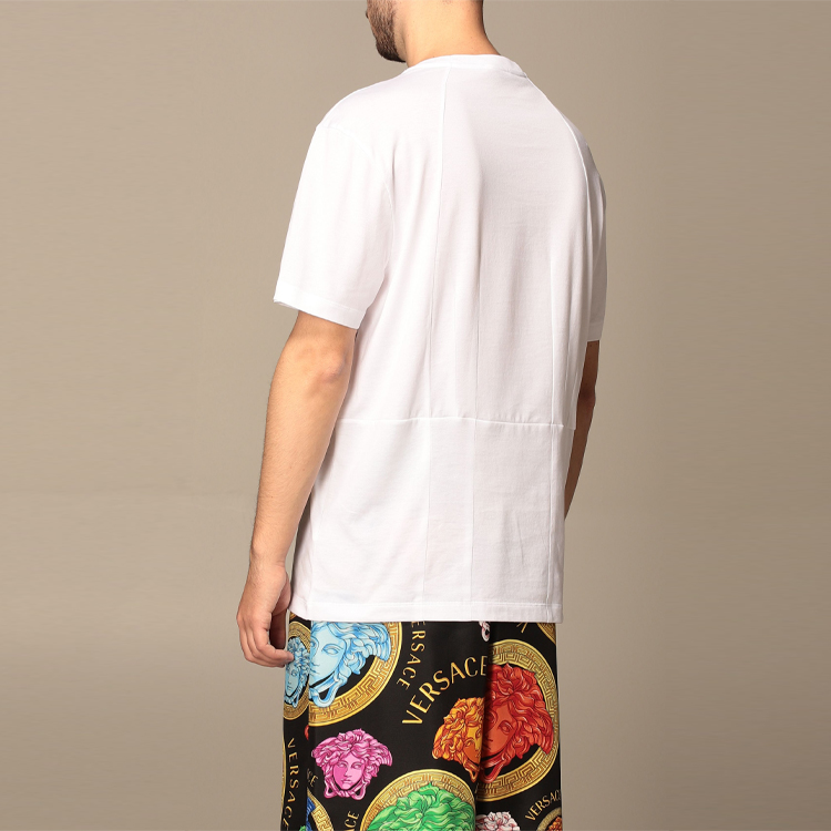 VERSACE White Logo Graphic Crew Neck Short Sleeve T-Shirt. A86893-A228806-A1001 圖 6
