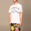 Sizing ヴェルサーチ 白 ロゴ グラフィック クルーネック 半袖 Tシャツ. A86893-A228806-A1001