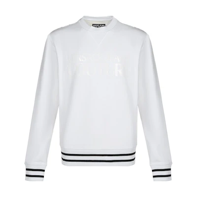 Versace White Pullover Sweatshirt with Logo Design B7GZA702-13988-003