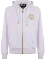 Versace White Slim Fit Printed Zip-Up Jacket with Long Sleeves 76GAIT02-CF01T-G03 Versace White Slim Fit Printed Zip-Up Jacket with Long Sleeves 76GAIT02-CF01T-G03