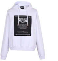 Versace White Sweatshirt with Patch Detailing B7GUA7F2-30216-003 Versace White Sweatshirt with Patch Detailing B7GUA7F2-30216-003
