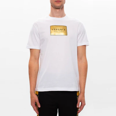 范思哲白色T恤金色标志印花 A87387-A228806-A1001 Lookbook 范思哲白色T恤金色标志印花 A87387-A228806-A1001
