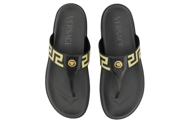 Lookbook Versace Sandal Jepit Anyaman Fashion 'Hitam' 1008317-1A05957_2B15V