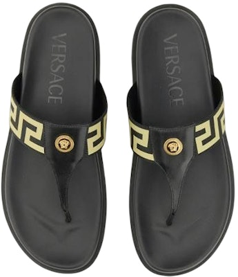 Versace Woven Toe Thong Fashion Slides 'Black' 1008317-1A05957_2B15V Lookbook Versace Woven Toe Thong Fashion Slides 'Black' 1008317-1A05957_2B15V