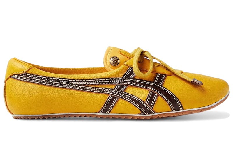 Versace x Onitsuka Tiger Tai-Chi Sakura Nappa Brown Yellow 1024594-1A17737_2YD5J