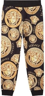 范思哲黄色徽标印花松紧腰运动裤 A88739-1F00721-5B000 Buy 范思哲黄色徽标印花松紧腰运动裤 A88739-1F00721-5B000