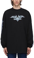 Vetements Black Embroidered Cotton Crewneck Long Sleeve T-Shirt UAH21TR627-BLACK Vetements Black Embroidered Cotton Crewneck Long Sleeve T-Shirt UAH21TR627-BLACK