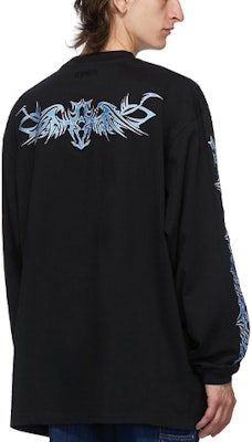 Vetements Hitam Baju T Lengan Panjang Kapas Bersulam Crewneck UAH21TR627-BLACK Lookbook Vetements Hitam Baju T Lengan Panjang Kapas Bersulam Crewneck UAH21TR627-BLACK