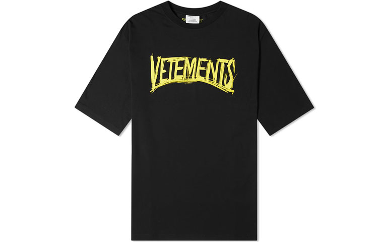 Vetements  Black Logo Short Sleeve T-Shirt UAH21TR618-BLACK