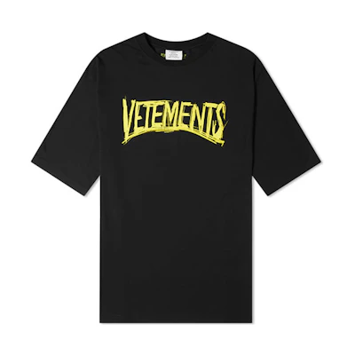 Vetements Black Logo Short Sleeve T-Shirt UAH21TR618-BLACK