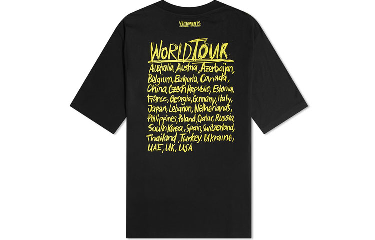 Lookbook ヴェトモン ブラック ロゴ ショートスリーブ Tシャツ UAH21TR618-BLACK