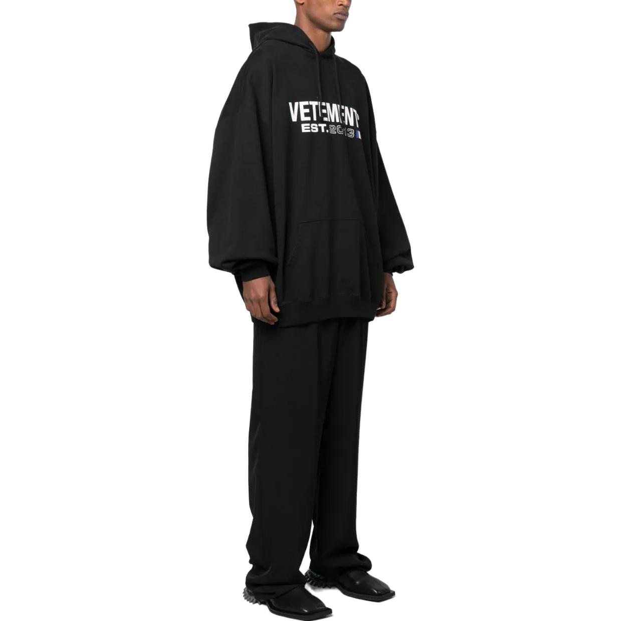 Purchase ヴェトモン ブラック 無地 プルオーバーパーカー UE54HD100BBLACK