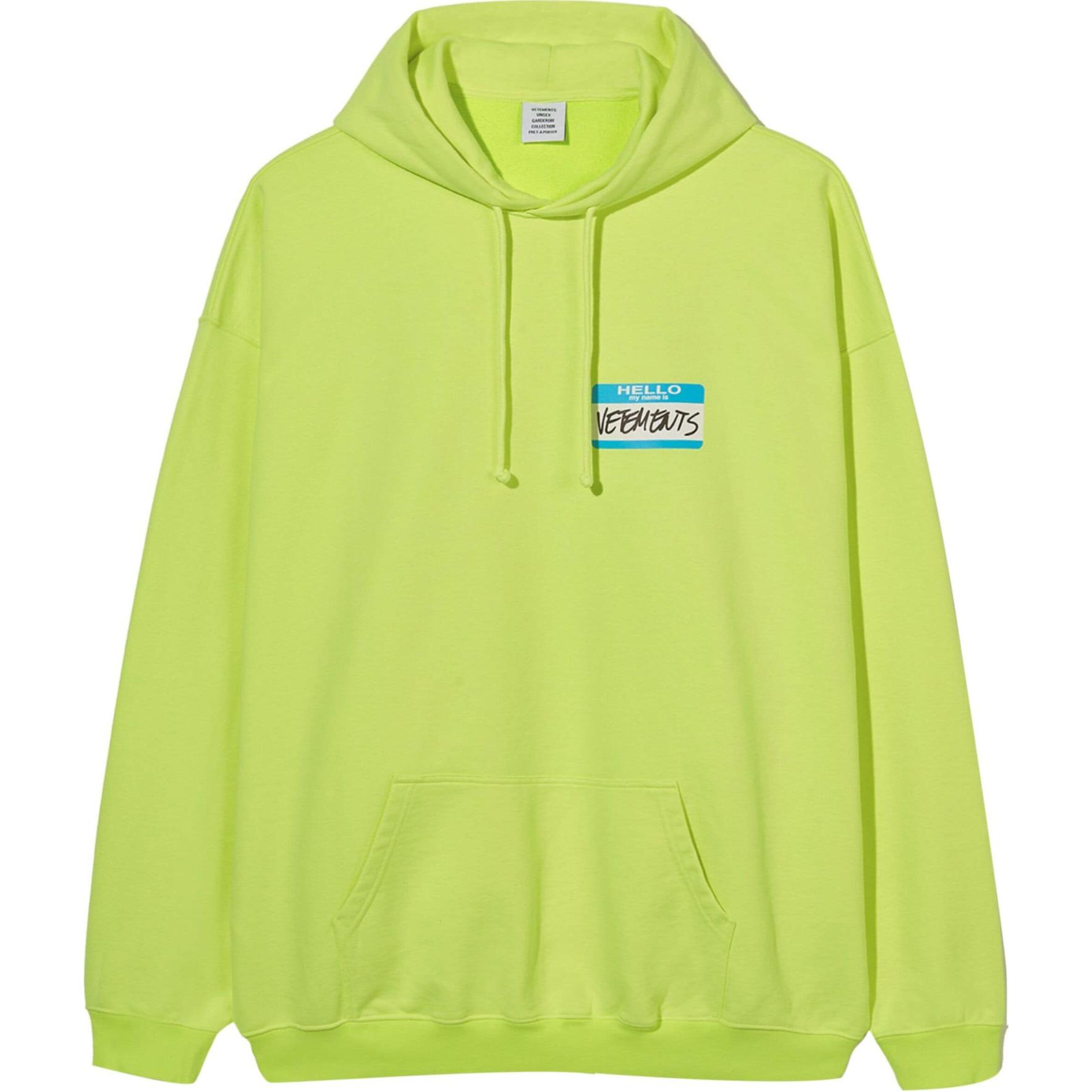 Order 베트멍 형광 노란색 로고 프린트 오버사이즈 후디. UE64HD900Y-YELLOW